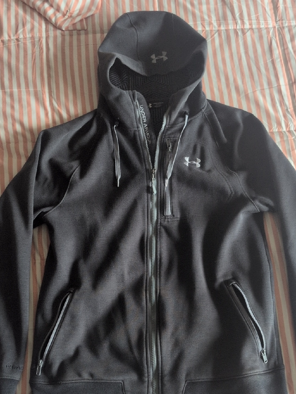 Under Armour Black Full-Zip Hooded Performance Jacket